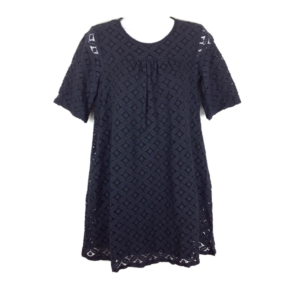 Ella Moss Black Layered Tunic Top Sz S